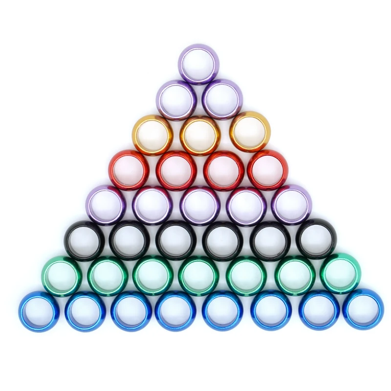 Anillos de aluminio para pájaros, bandas para piernas de palomas, entrenamiento volador al aire libre, identificación de pies, 6 colores, 8mm, 10mm, 10 piezas - imagen 4