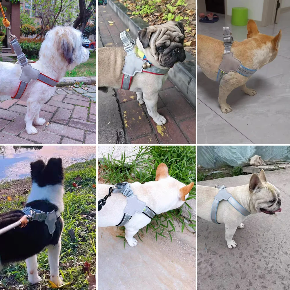 Arnés para perros, correa reflectante ajustable para el pecho para perros pequeños y medianos, malla para gatos, arnés transpirable para cachorros, chaleco, suministros para Yorks - imagen 5