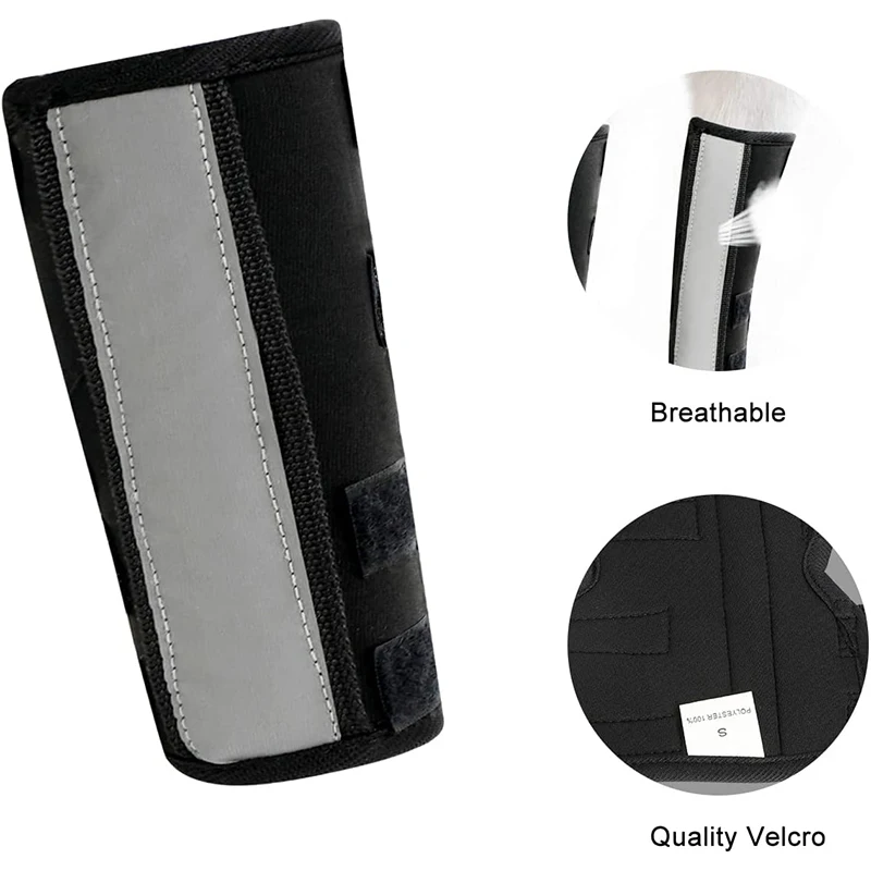 Par de envoltura de soporte para pierna delantera canina para perro, envoltura de manga de compresión para pierna de mascota con tira de Metal, correas reflectantes, varilla de soporte - imagen 4