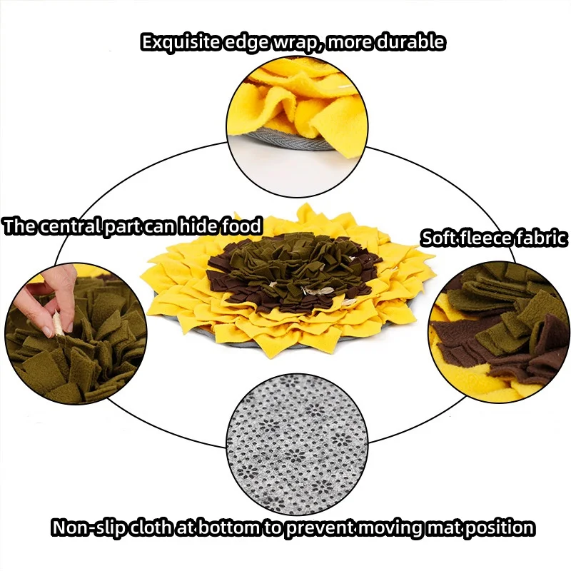 Almohadillas para olfatear perros con girasoles, almohadillas de entrenamiento, almohadillas para olfatear, fomenta las habilidades naturales de forrajeo para liberar el estrés - imagen 4