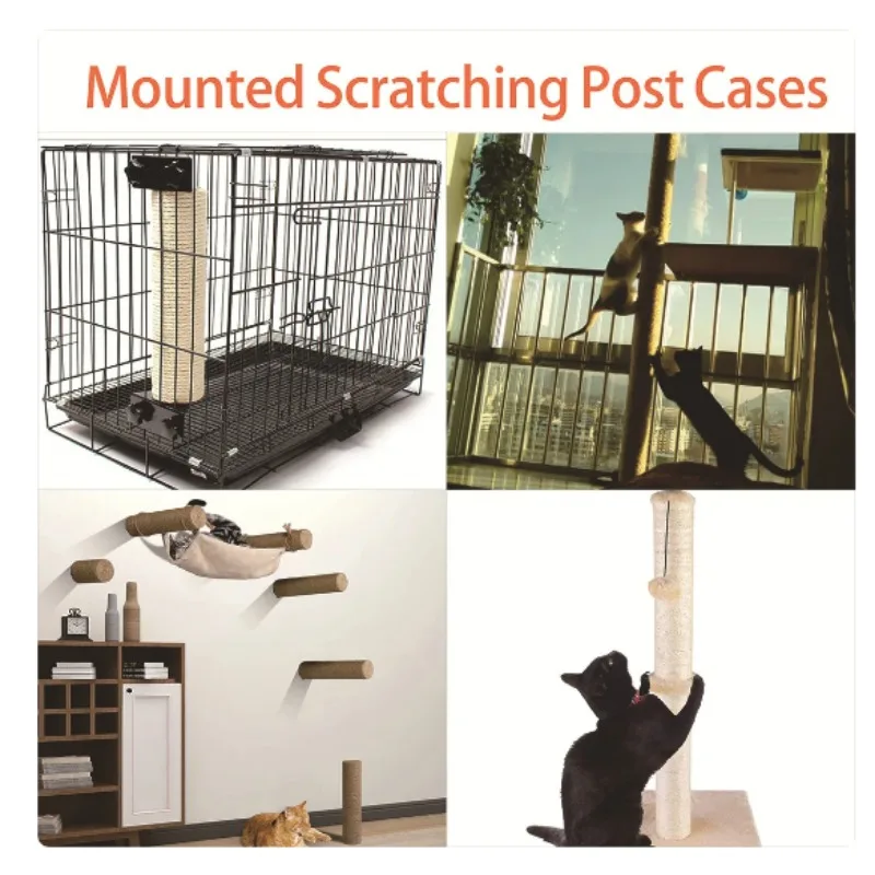 Poste rascador para gatos, árbol para gatos, marco de escalada de Sisal, accesorios de poste de repuesto DIY, muebles para mascotas, poste rascador para gatitos - imagen 4