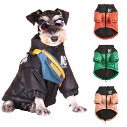 Chaqueta de plumón de lujo para perros, ropa de invierno para mascotas para perros pequeños, abrigo reflectante para perros grandes, disfraz de Bulldog Francés, trajes de Labrador Husky
