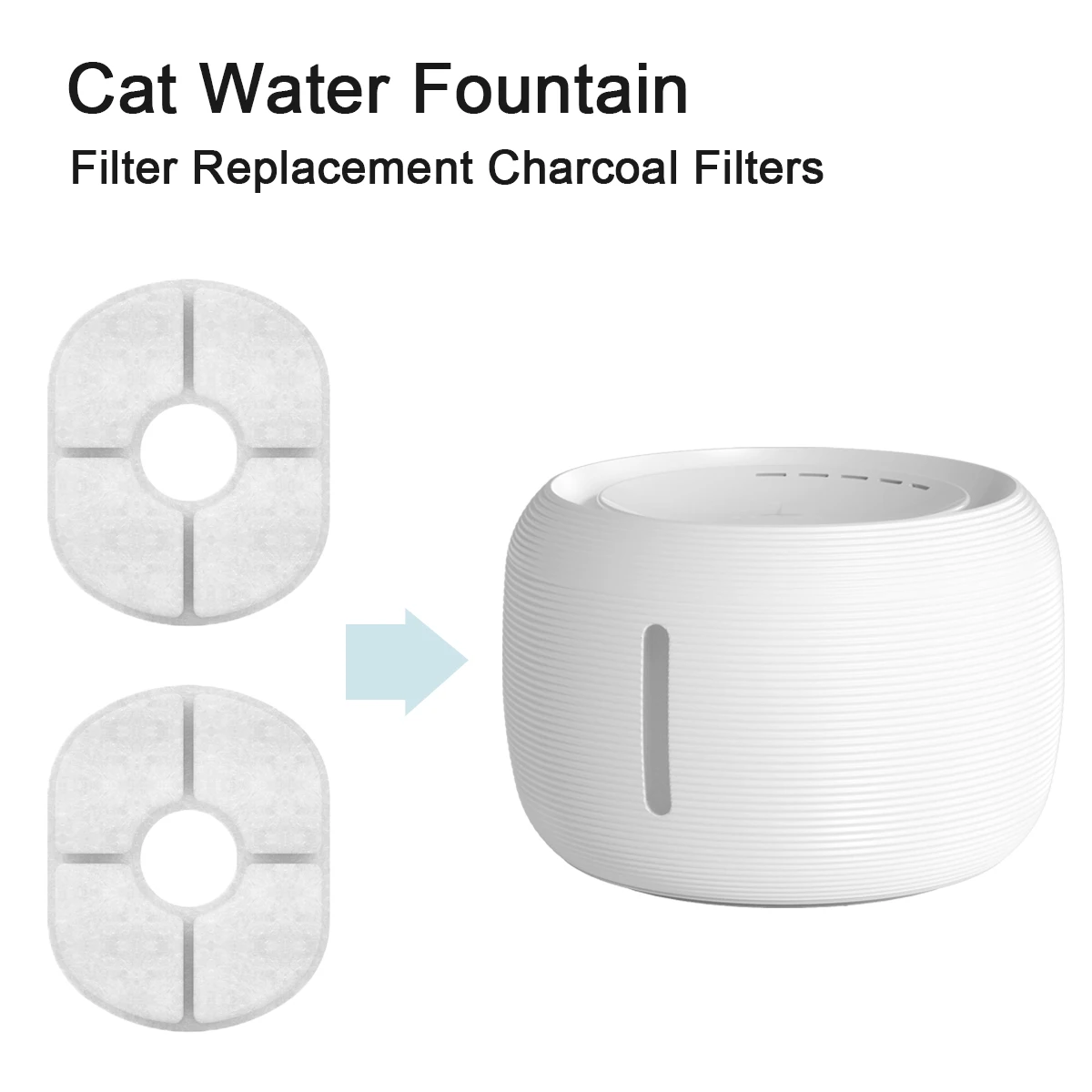 Filtro dispensador de agua para gatos, Repuesto de filtro de carbón activado, 6 piezas - imagen 3