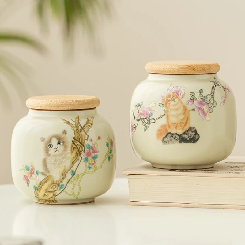 Urna de cerámica para mascotas, accesorios de urna para gatos y conejos, caja para cenizas para perros y gatos, recuerdo y funerario, cajas funerarias para cachorros, suministros para gatos - imagen 3