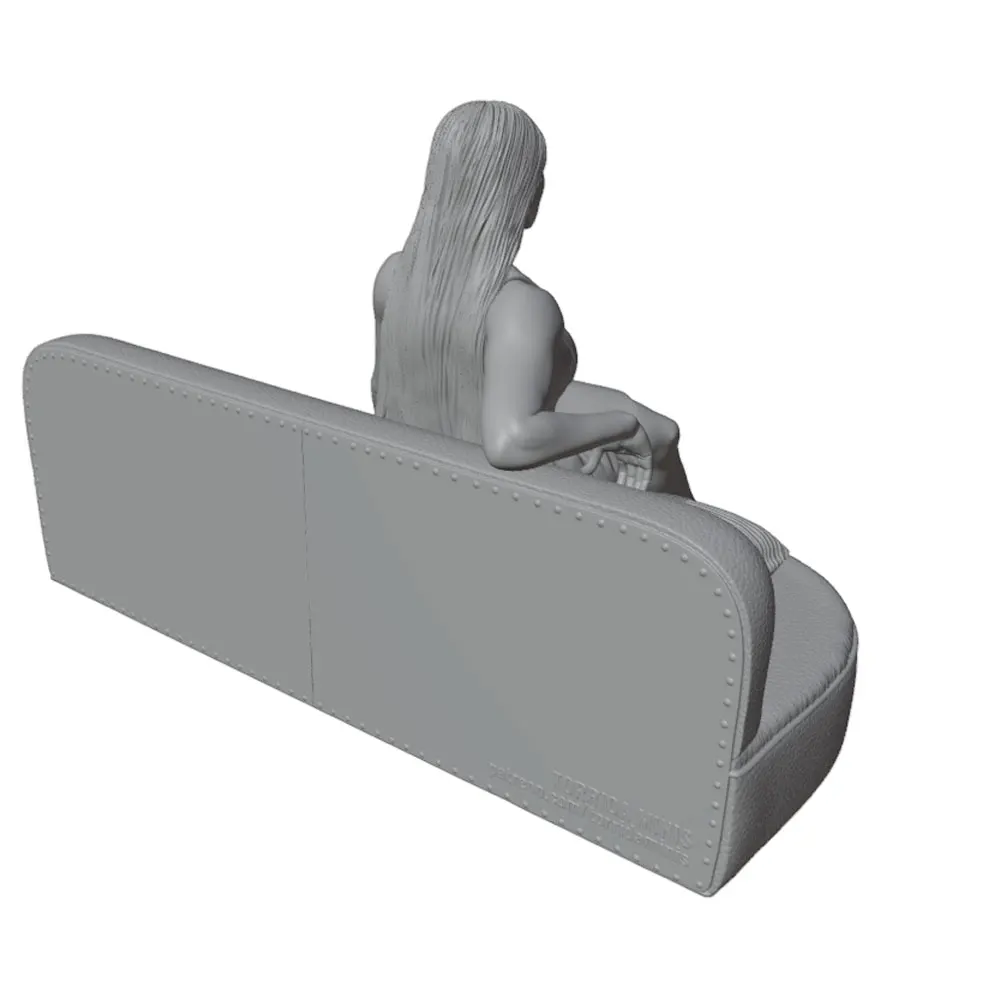 Kit resina gris 3D chica sexy decoración muñeca DIY sin montar - imagen 4