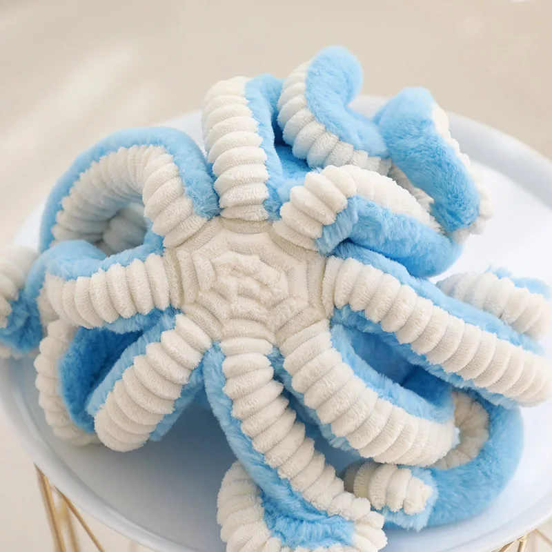 Muñeco de pulpo de simulación, juguete de peluche de Color, criatura submarina oceánica, calamar, juguete con sonido para mascotas, adornos decorativos, regalos pequeños, juguete para mascotas - imagen 2
