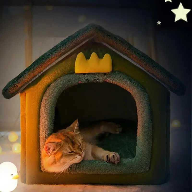 Casa de felpa para gato y perro, práctico y lavable, antideslizante, cálida y desmontable, para Porches, graneros, balcones y pasillos - imagen 5