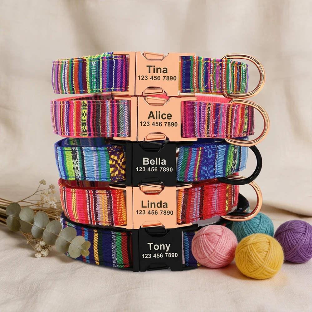Collar de nailon personalizado para perros con grabado de nombre - imagen 5