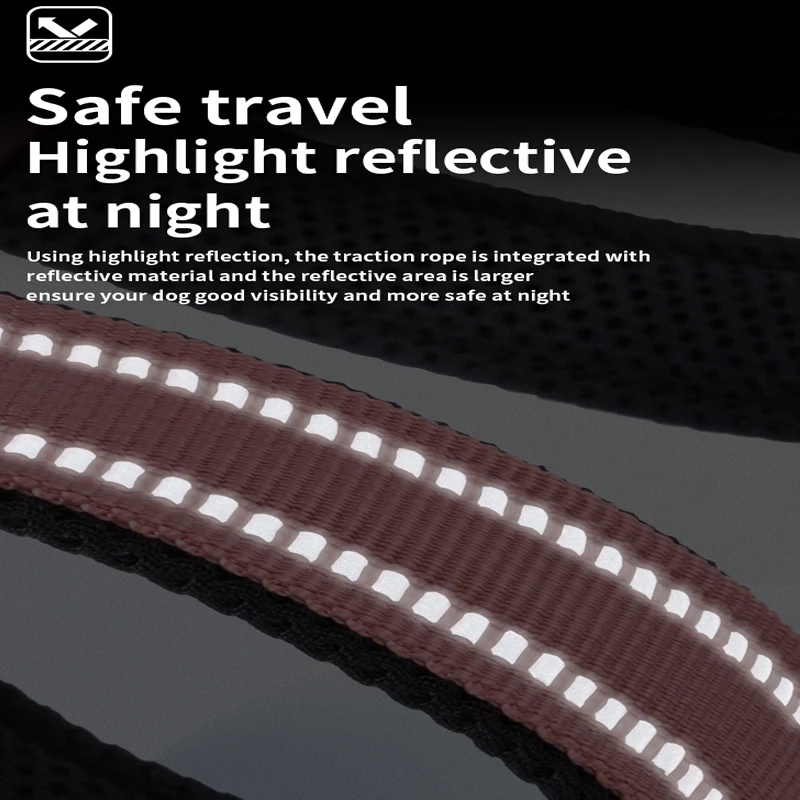 Correa reflectante para perros de combinación PEQUEÑA, nailon ligero y fuerte para perros pequeños, medianos y grandes, correa de entrenamiento para perros, color negro, para caminar al aire libre - imagen 5
