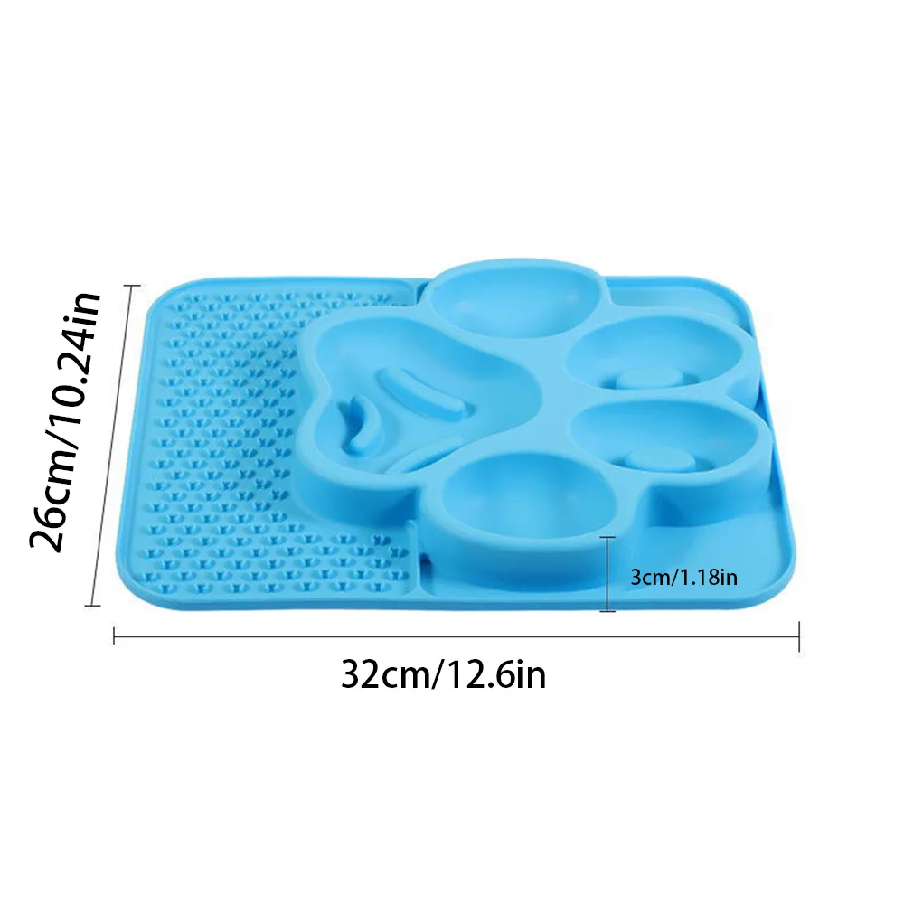 Estera alimentadora lenta para mascotas, ventosa, almohadilla para lamer, alfombrilla para snuffle, placa antiastres para perros, estera para lamer estable para perros y gatos, suministros para mascotas - imagen 5