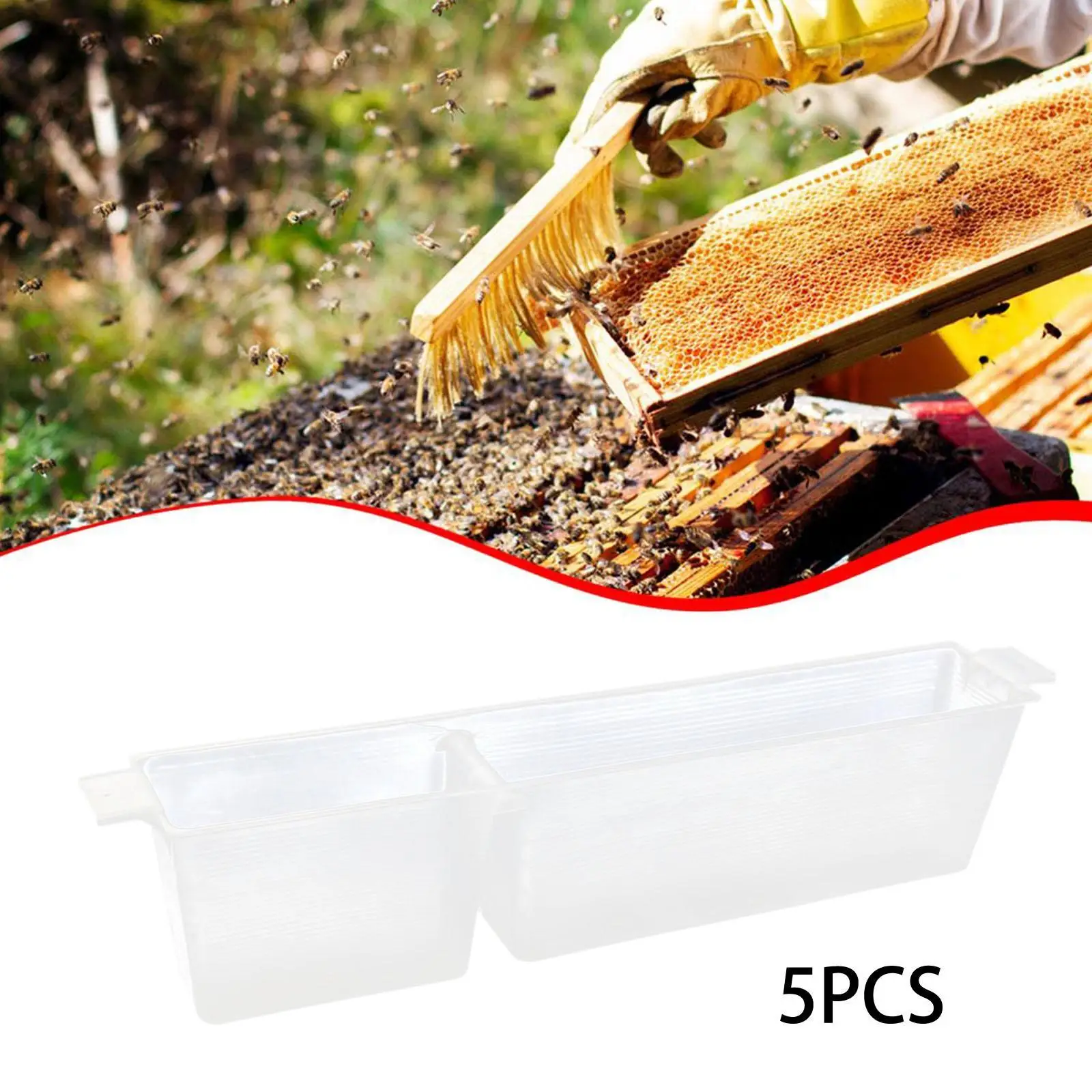 5x Bee Feeders Syrup Feeders Hobbyist Accessories Honey Beekeeping Equipment