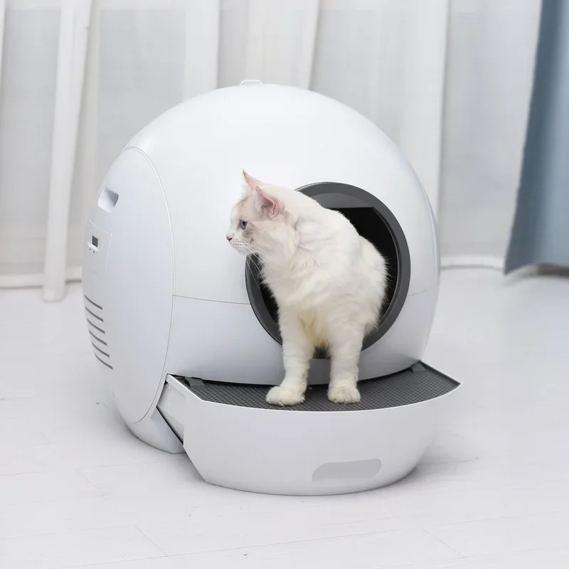 Caja de arena inteligente automática para gatos, inodoro grande tipo cajón, completamente cerrado, antisalpicaduras, autolimpieza, Wifi - imagen 2