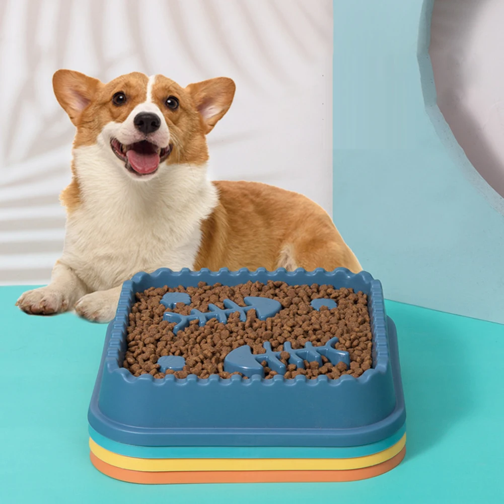 Cuenco de comida lenta para perro y gato, cuenco antideslizante a prueba de choques, alimentador lento, antiasfixia, cuenco de arroz para gatito, suministros para mascotas - imagen 5