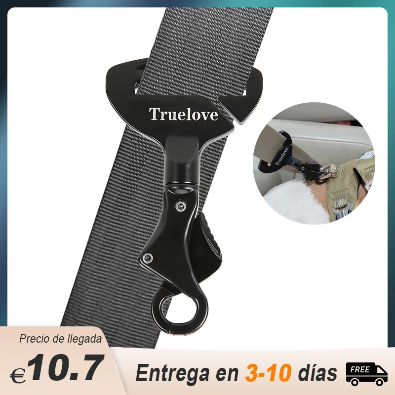 Winhyepet - Clip de hebilla para cinturón de seguridad de coche para mascotas, accesorios para perros, artículos para arnés de cuello, cinturones de seguridad con cierre a presión para todos los vehículos