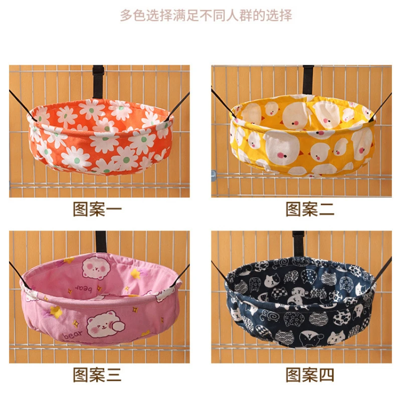 Hamaca para gatos, tipo colgante de terciopelo de invierno, resistente a los arañazos, resistente al desgaste, nido para gatos ajustable, productos para mascotas - imagen 5