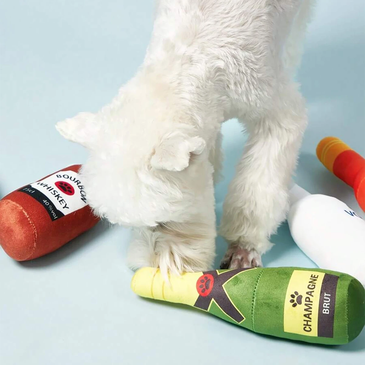 Juguete de peluche botella para perros – Diversión segura - imagen 4