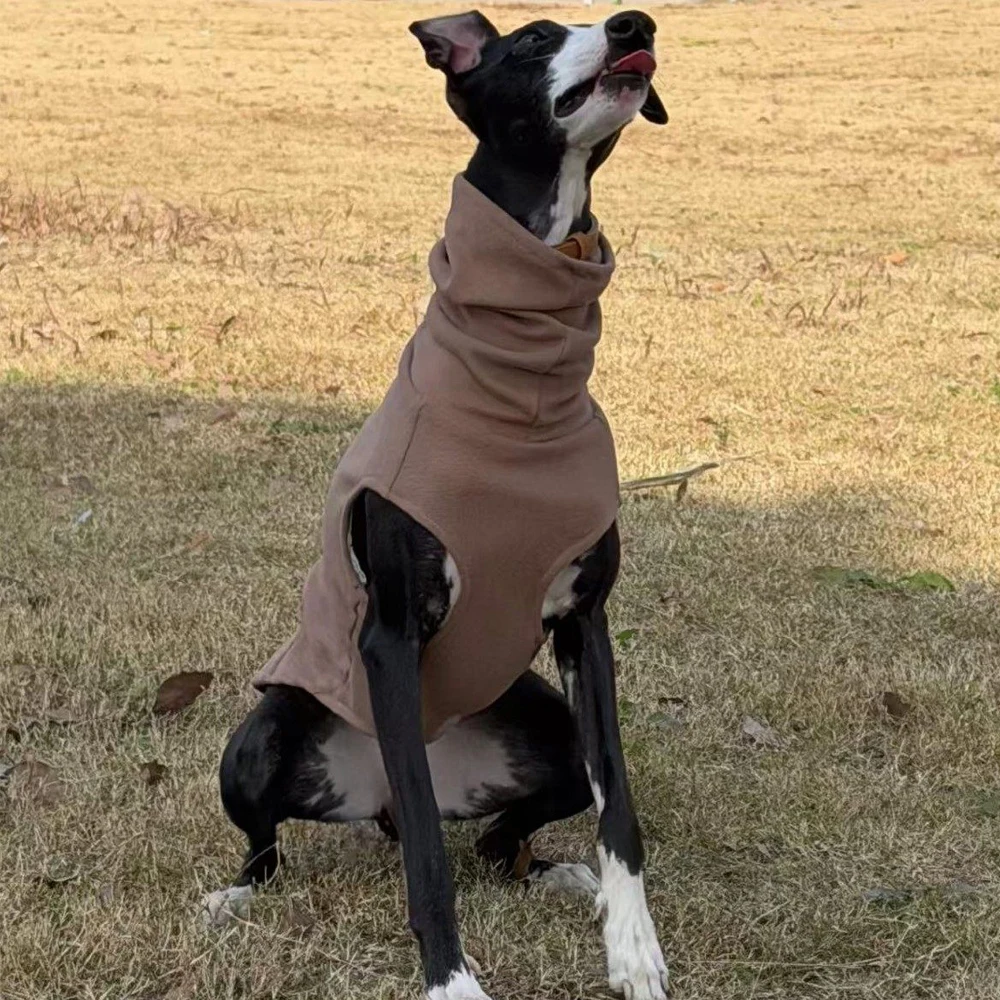 Abrigo invierno polar para perros Italian Greyhound y Whippet – Marrón - imagen 2