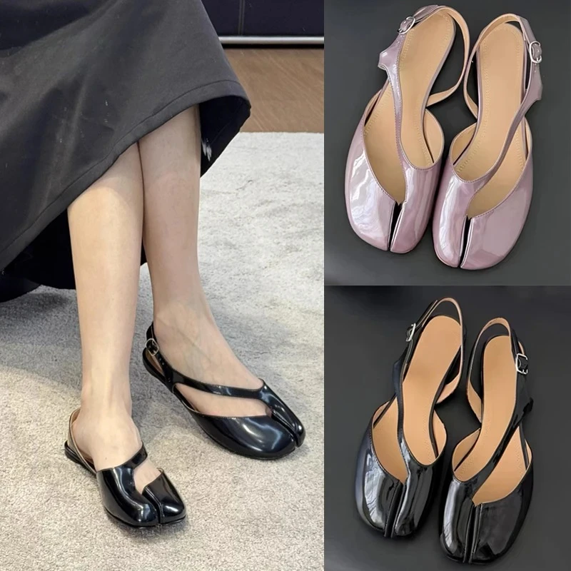Sandalias Planas Tabi de Lujo para Mujer - Verano en Piel Sintetica - imagen 2