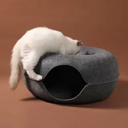Cama nido para gatos – Fieltro Natural suave y acogedora