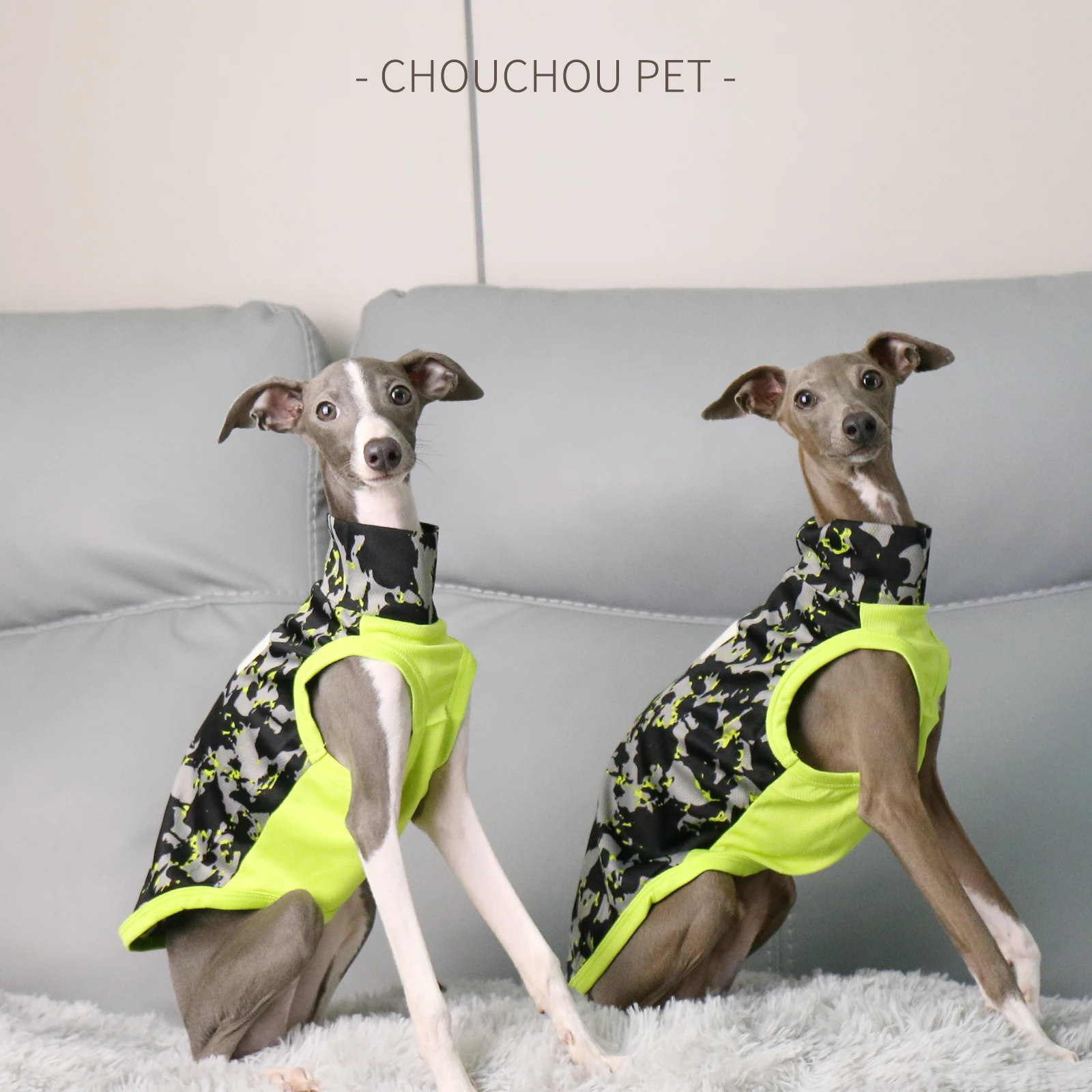 Chaleco de verano transpirable para mascotas, color de camuflaje a juego, protección solar ligera, ropa para perros, galgo italiano, Whippet, pequeño y mediano - imagen 2