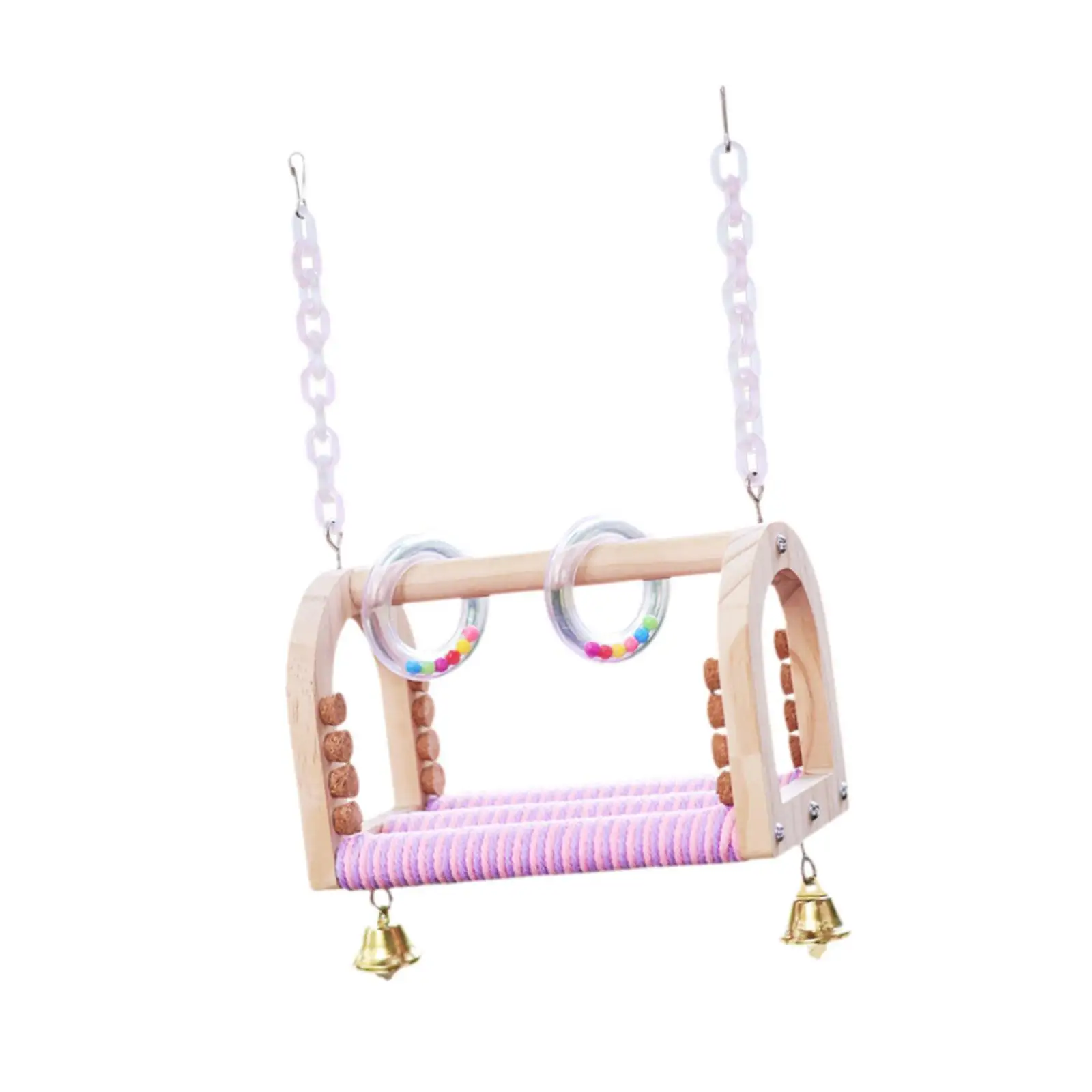 Bird Parrot Swing Toys Standing Chewing Toy for Parrots Lovebirds Budgerigar