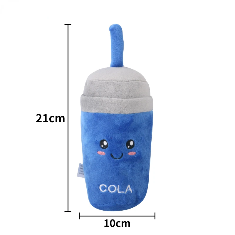 Taza de Cola de peluche divertida y Linda, juguete para mascotas, taza de té de leche, sonido chirriante, juguete para perros grandes, medianos y pequeños, cosas para cachorros de peluche para gatos - imagen 3