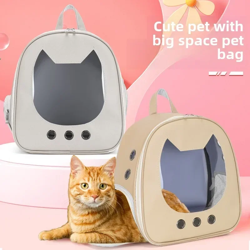 Bolsas para gatos, bolsa para mascotas, mochilas portátiles para salir, suministros de viaje para perros y gatos, mochila para mascotas, transportador de animales pequeños - imagen 3