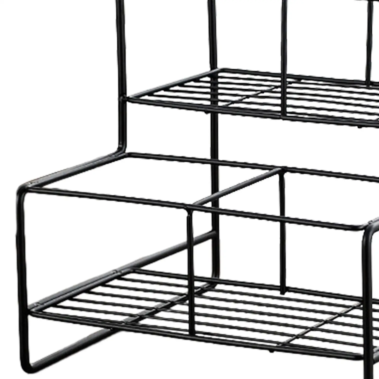 Coffee Syrup Rack Spice Rack Shelf Black Coffee Bar Accessories Easy to Install Practical Kitchen Storage Rack Bar Organizer