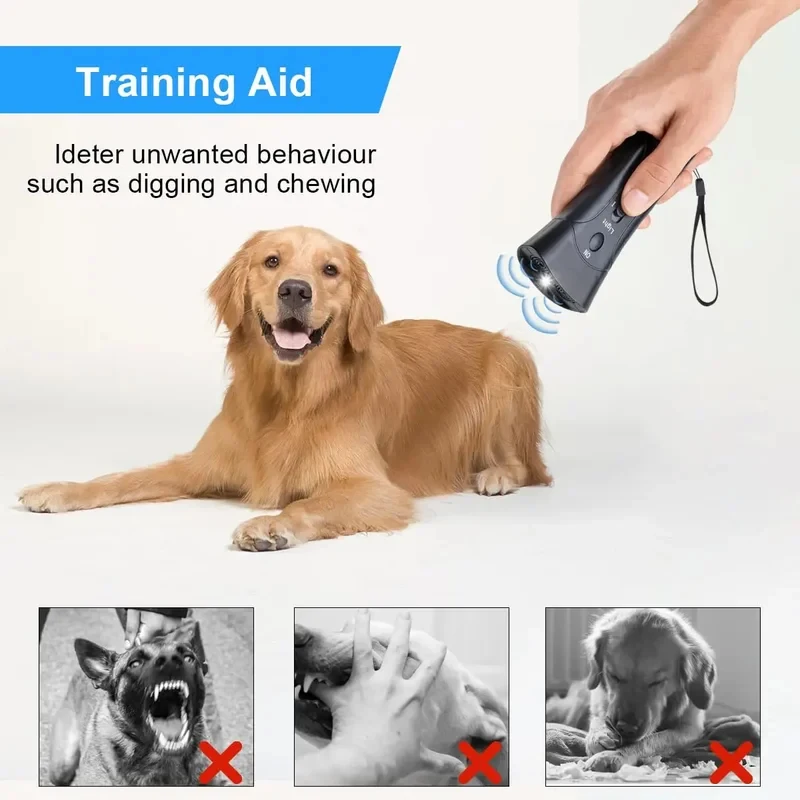 Repelente ultrasónico antiladridos con LED y láser para perros - imagen 3