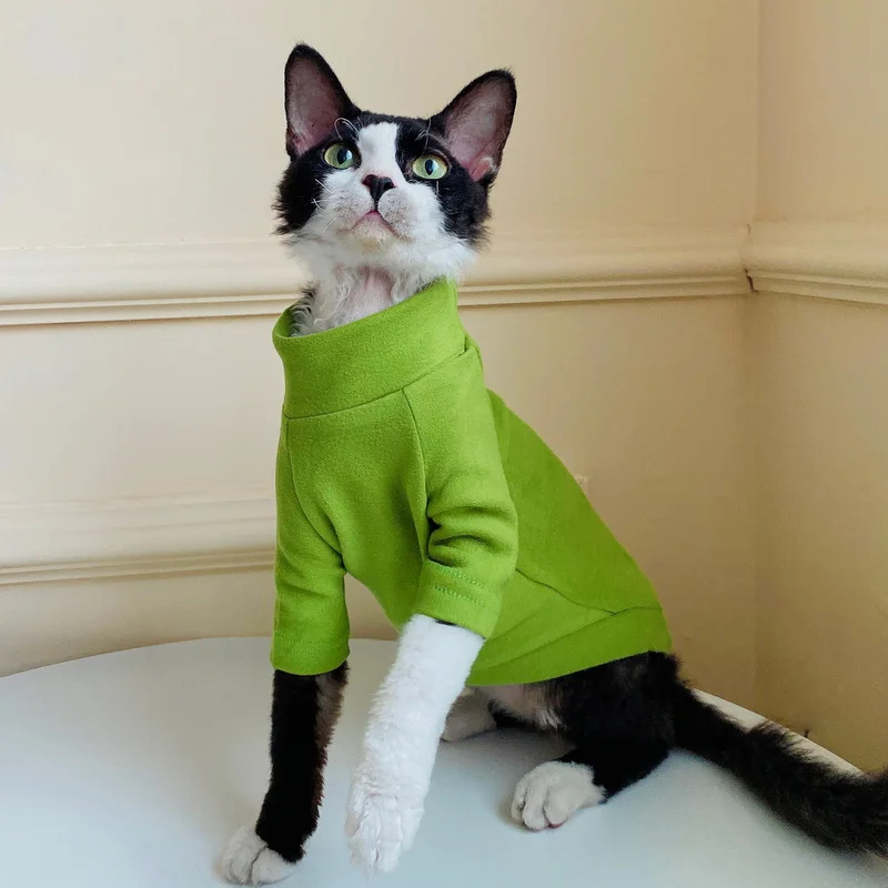 Sphynx-pijamas suaves para gato, mono cálido para perro pequeño, sudaderas con capucha, Disfraces para eshinx, ropa para gato - imagen 5
