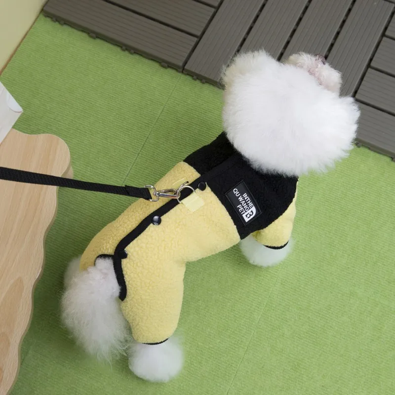 Ropa de invierno para perros, mono para perros pequeños, abrigo cálido para mascotas de cuatro patas, monos para perros, Chihuahua Fench Bulldog, chaqueta para cachorros, pijamas - imagen 4