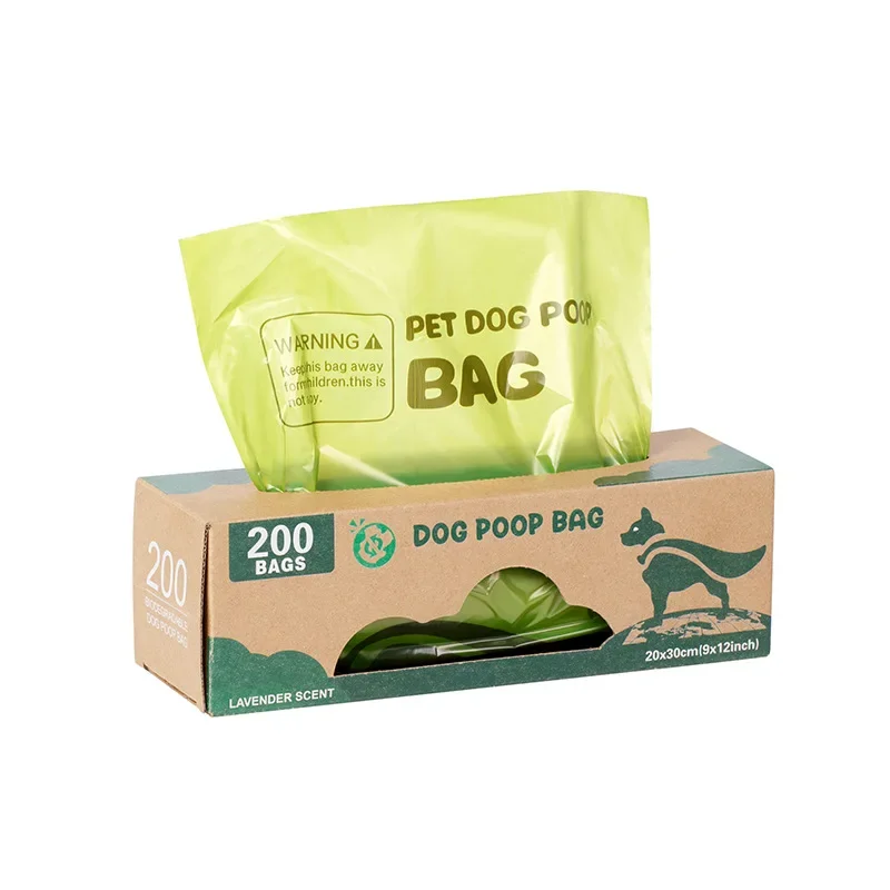 200 uds/rollo de bolsas de excrementos de perros grandes degradables EPI para perros bolsas de basura grandes para perros al aire libre limpieza del hogar bolsa de basura suministros para mascotas - imagen 2