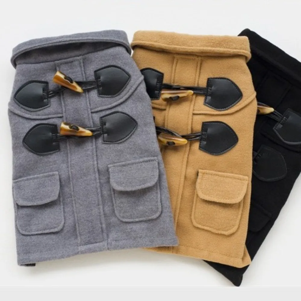 Abrigo de lana para mascotas, ropa para perros, abrigo para perros, cortavientos, lindo abrigo saliente, suéter para perros pequeños, ropa para cachorros, Otoño e Invierno