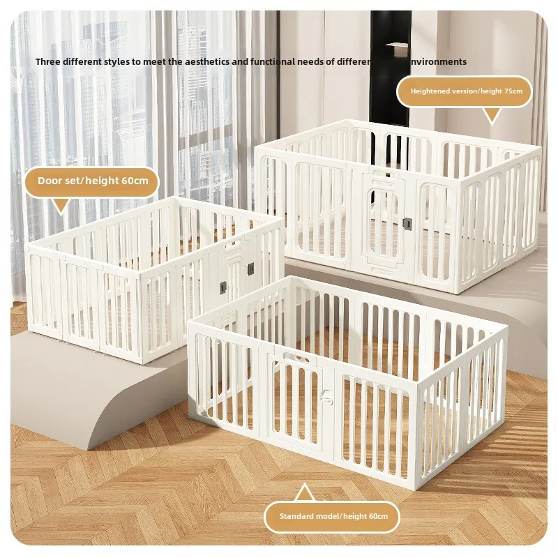 Valla para perros de Color blanco y gris, juego de barandilla para mascotas, valla de separación interior, productos para mascotas pequeñas y medianas, accesorios para jaulas - imagen 4