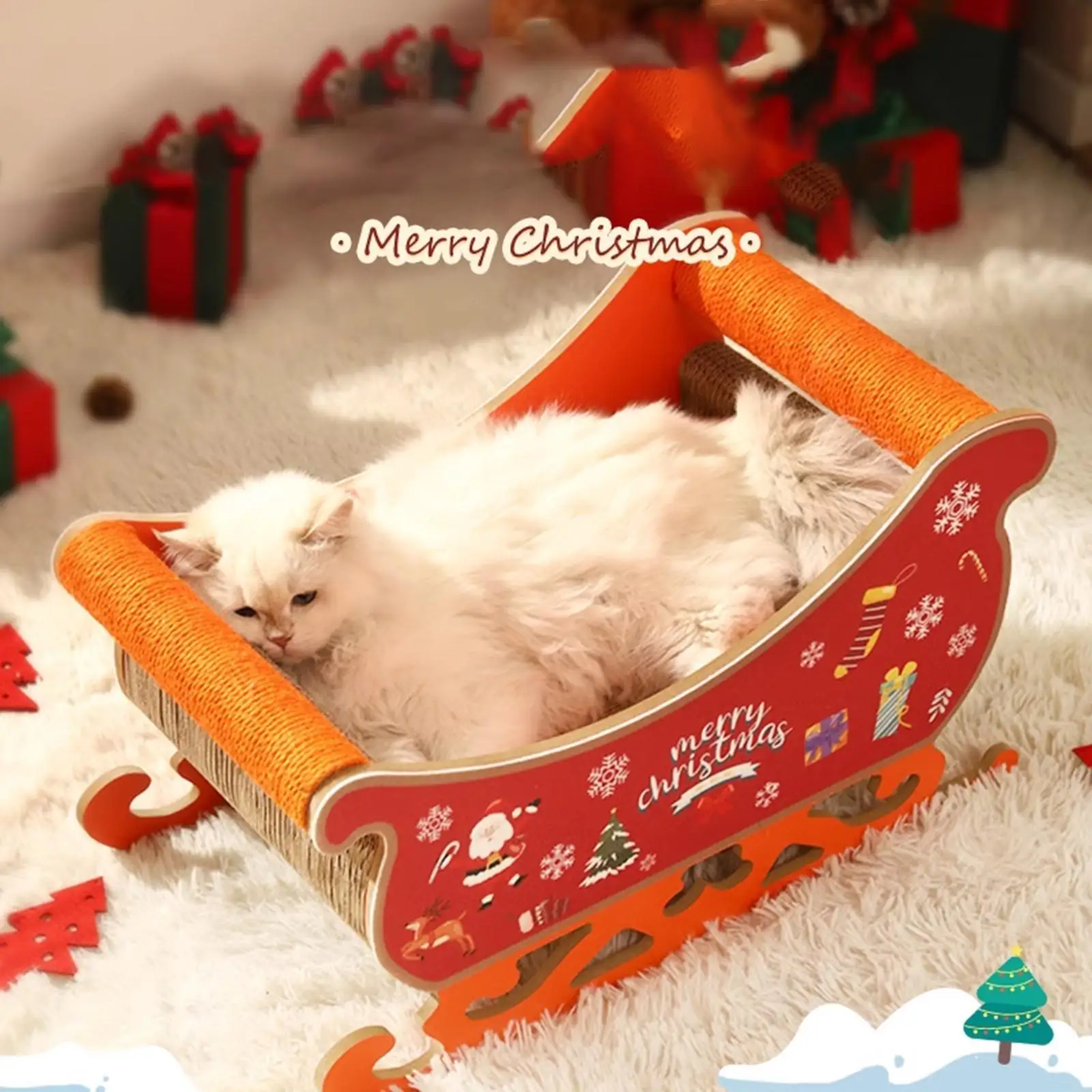 Cat Scratcher Bed Kitten Scratcher Board Pad Resting Cat Scratching Mat Pet Furniture for Pet Birthday Small Medium Large Cat