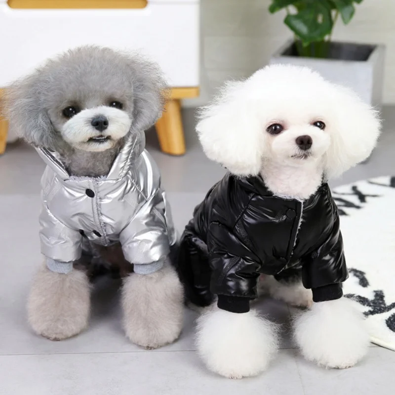 Monos cálidos y suaves para perros, abrigo a la moda, ropa impermeable para perros, monos bonitos y sólidos para cachorros, chaqueta de invierno para gatos, ropa para mascotas caniche