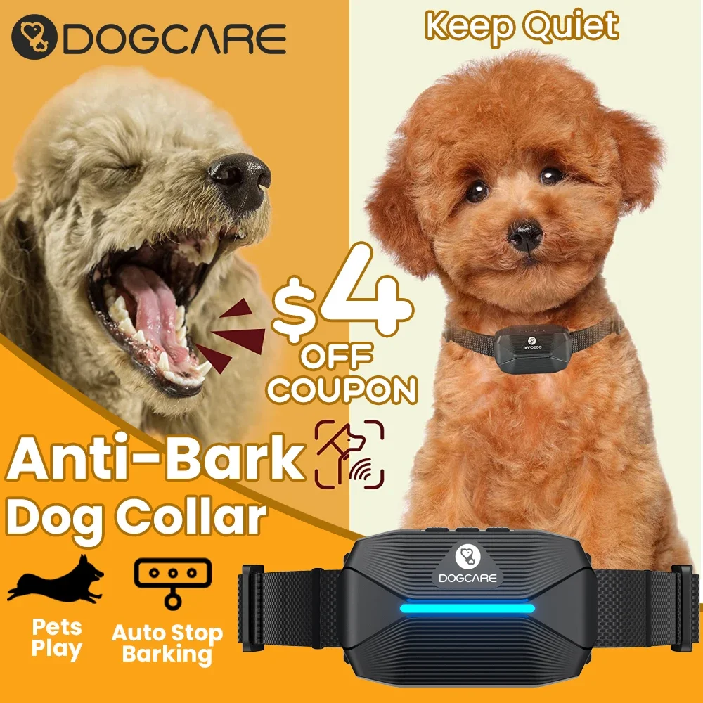 DOGCARE-Collar antiladridos AB03 para perro, resistente al agua IP67, con indicador LED, vibración, para dejar de ladrar - imagen 2