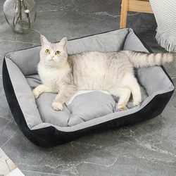 Cama con huesos lavable para perros y gatos – Suave y cálida