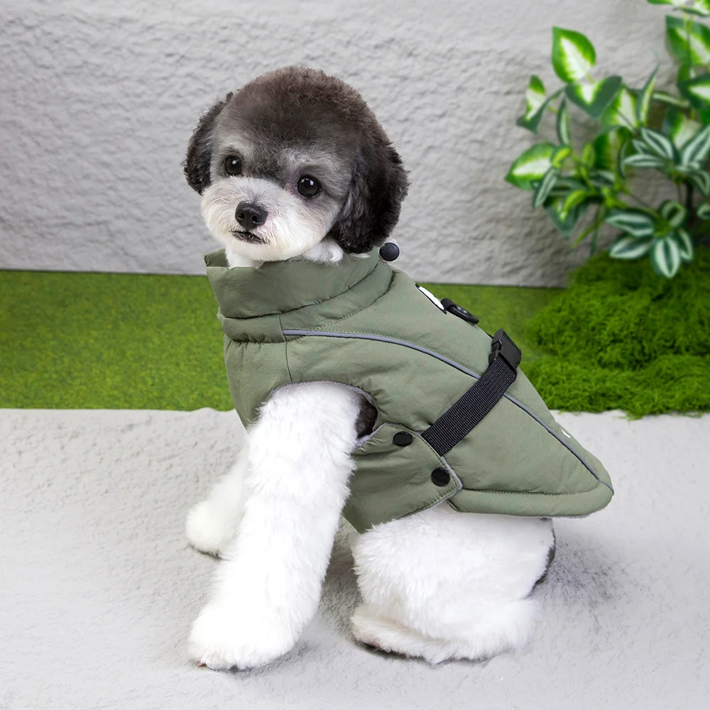 Chaqueta para perro, abrigo, ropa de invierno para perros, chaleco grueso de algodón para perros, abrigo, ropa cálida para mascotas, ropa para perros de cuello alto, Chihuahua Pug