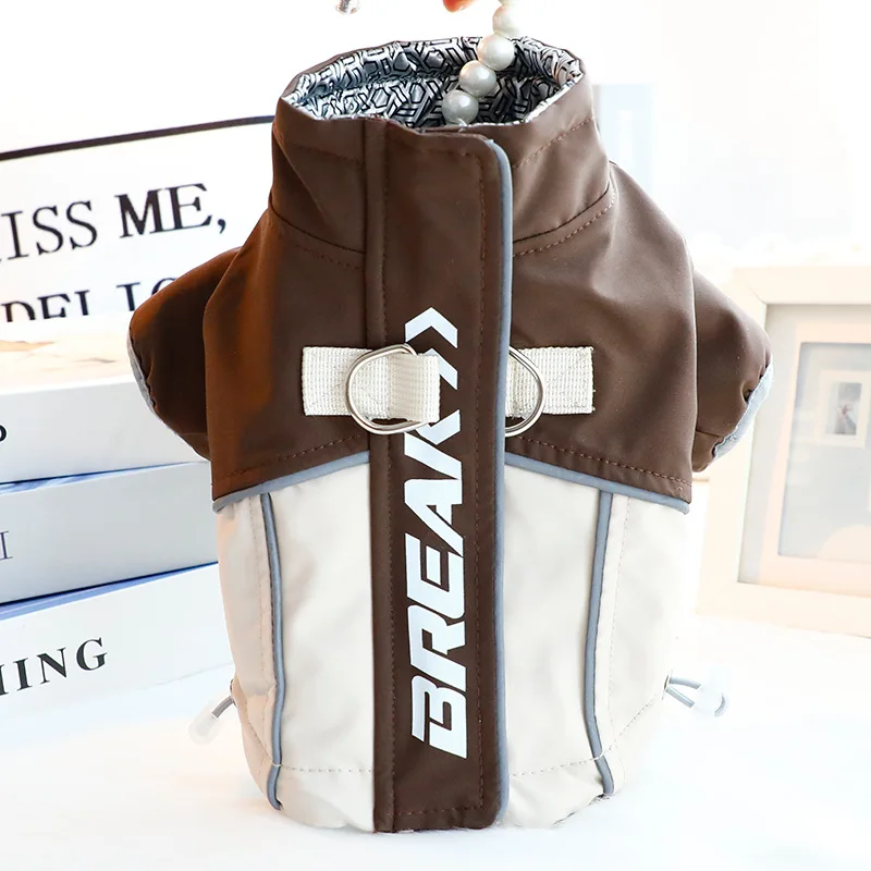 Chaqueta cálida de algodón para mascotas, chaleco, ropa para clima frío para perros, gatos, cachorros, ropa acolchada gruesa para caminar al aire libre en invierno - imagen 4