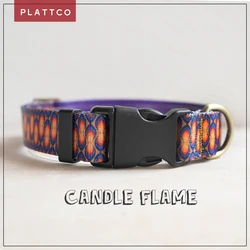 Collar personalizado para perro estilo creativo diseño llama de vela