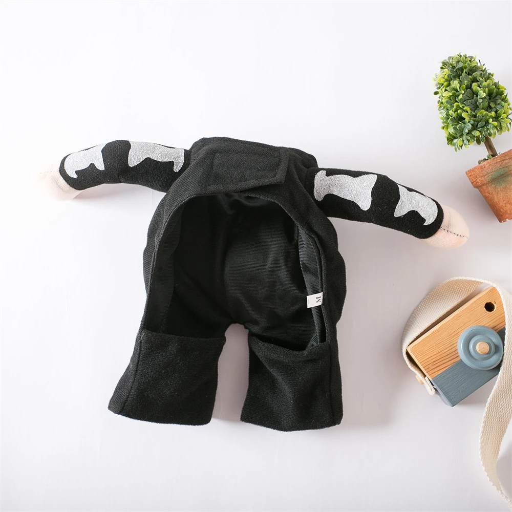 Conjunto de transformación divertido de calavera luminosa para gatos y perros, ropa de actuación para fiesta de disfraces de cachorros, disfraz de Halloween para mascotas - imagen 4