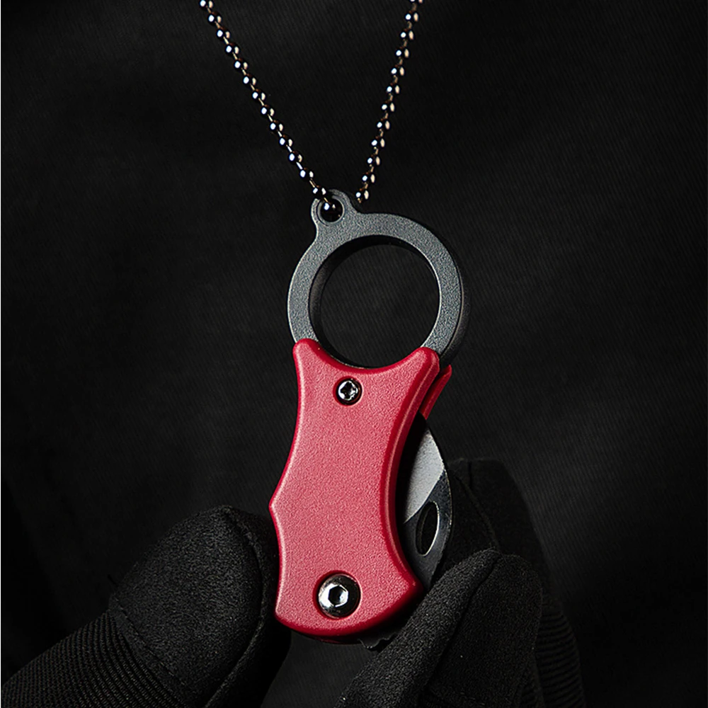 Cuchillo de bolsillo pequeño para hombre, accesorio portátil para actividades al aire libre, para acampar y cazar, 1 unidad