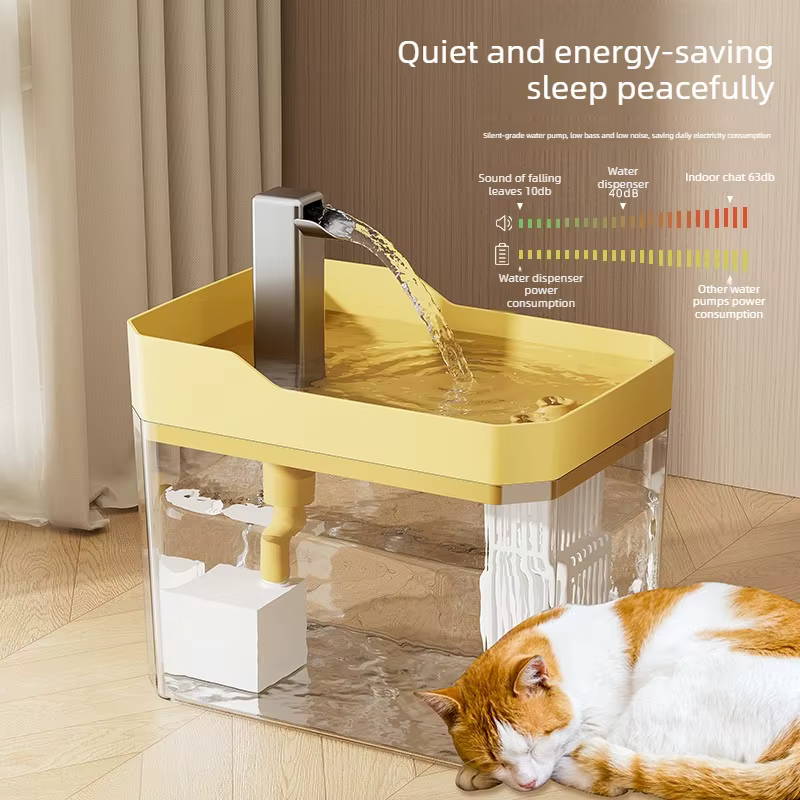 Fuente de agua para gatos con filtro – Bebedero automático silencioso - imagen 3