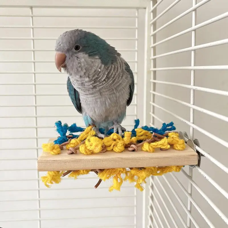 Juguetes para masticar de madera para pájaros, juguetes para loros pequeños, fácil de instalar, periquito, juguete para forrajear, juguete para cacatúa, soporte para pájaros para mascotas de madera, varios pájaros - imagen 3