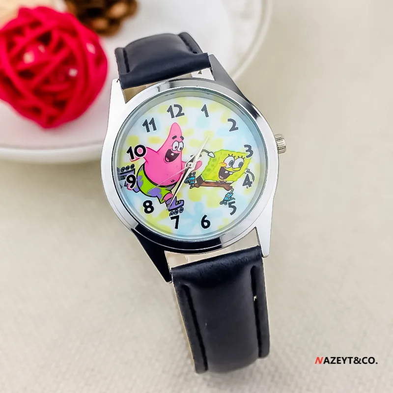 Reloj de pulsera de cuarzo para niños de Bob Esponja de Anime Patrick Star, relojes bonitos de dibujos animados, reloj de pulsera electrónico para niños, relojes de juguete, regalos - imagen 4