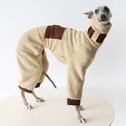 Sudadera con gorro de cuello alto para galgo y Whippet – Abrigo suave