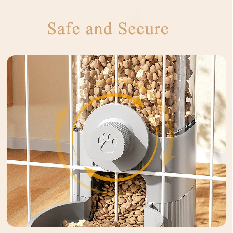 Alimentador automático para gatos, jaula colgante, dispensador de agua para mascotas para gatos, perros pequeños, contenedor de comida colgante 2 en 1, suministros para mascotas - imagen 4