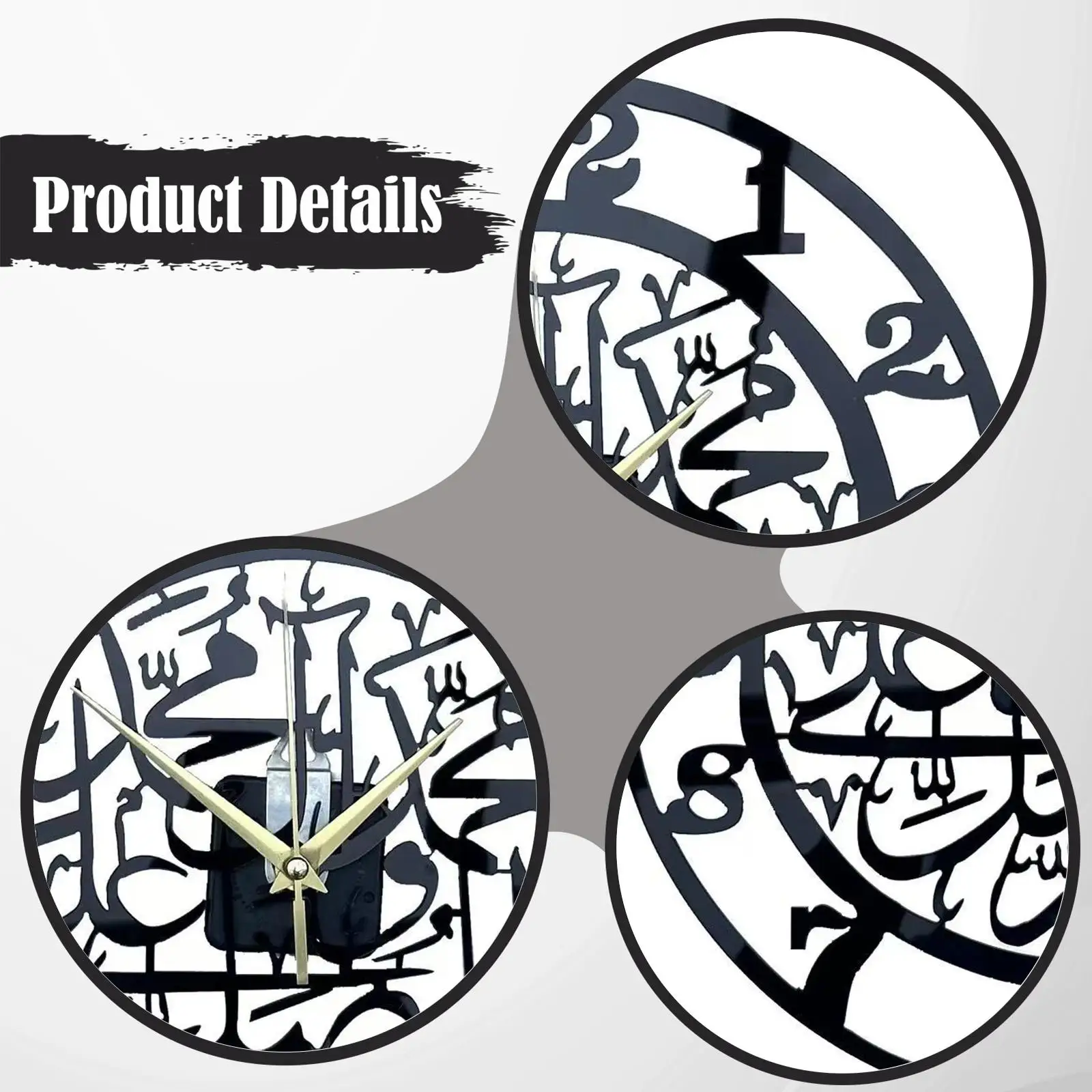 Reloj de pared acrílico para decoración del hogar, reloj colgante de regalo, reloj redondo de 30cm para dormitorio, Navidad, Hotel, aniversario, baño - imagen 5