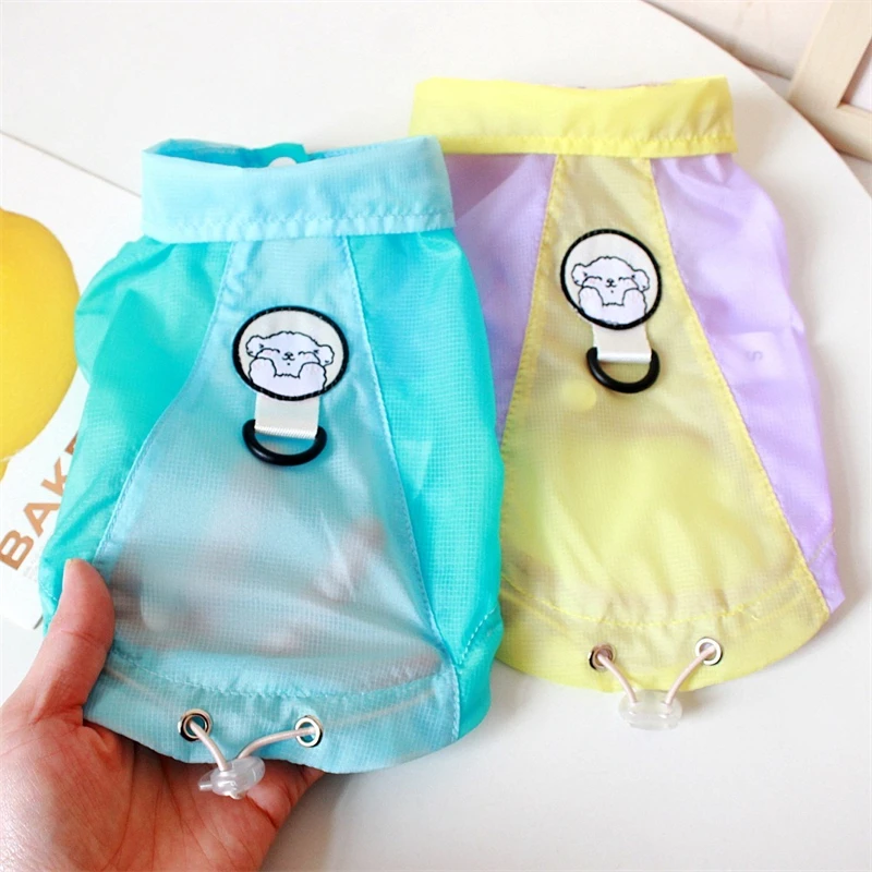 Ropa con protección UV para perros pequeños y medianos, sudadera ligera impermeable de verano para gatos, chaleco sin mangas para exteriores, monos para cachorros